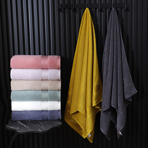 Ensemble de serviettes en coton de luxe avec bordure Dobby, vert <span class=keywords><strong>sauge</strong></span>, serviettes de bain 600 GSM, texture moelleuse, qualité professionnelle pour hôtel - Product Image 2