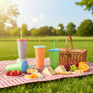 Taza mágica de sublimación con gradiente de temperatura de color, vaso que cambia de Color con tapa y paja, PP - Product Image 3