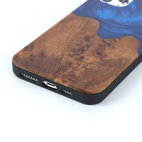 2024 nouveau TPU anti-déflagrant bord artisanat cadeaux résine bois étui pour Iphone 12 se2 8plus 15promax