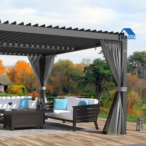 Bioclimatic <span class=keywords><strong>Tonnelle</strong></span> extérieure rétractable avec toit en pergola et tonnelles avec cadre en poudre pour tente de culture - Product Image 5