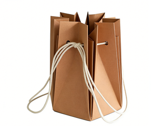 Custom kraft paper shopping bags with handles, eco-friendly and durable, suitable for retail and packaging. - Product Image 6