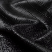 Tissu synthétique en PU imitation cuir d'alligator/crocodile sans PFAS de 0,7 mm pour vêtements et accessoires de mode