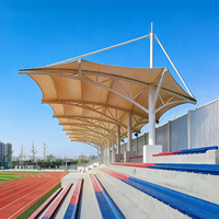 Structure de Toit de Tribune Personnalisée en Membrane Coupe-Vent pour Piste Sportive Extérieure