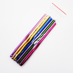 Aluminum <b>Crochet</b> <b>Hooks</b> <b>Set</b> 2.0mm To 10.0mm Multi Color For Knitting Yarn Crafting Tools Sweater Needle <b>Hook</b> Kit - Product Image 2
