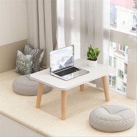 Petite table basse en bois au design pastoral, tapis de sol pour chambre à coucher, bureau bas de style tatami pour baie vitrée, usage domestique tendance