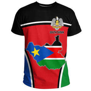 Sommer 3D-Gedrucktes Südsudan <span class=keywords><strong>T</strong></span>-Shirt Wappen-Muster <span class=keywords><strong>T</strong></span>-Shirt Herren Freizeit Streetwear Kurzarm Oberteil Übergroßes <span class=keywords><strong>T</strong></span>-Shirt - Product Image 5