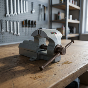 TTAKE Industrial Iron Steel <b>Vice</b> Stationary Bench Vise Swivel Base 150mm Jaw Width 175mm Opening for Pipe Application OEM - Product Image 2