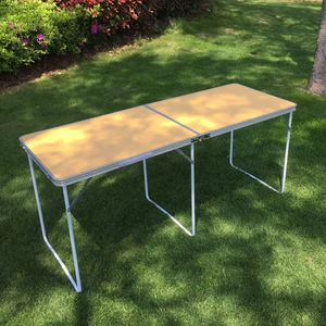 <b>Foldable</b> <b>Camping</b> Folding <b>Table</b> Wood Aluminum Mesas Plegables 1.80 m - Product Image 1
