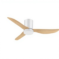 Ventilateur de plafond LED silencieux de luxe avec lumière, 42 pouces, kit de conversion BLDC, 3 pales, moderne, décoratif, télécommande