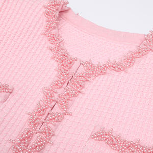 Bettergirl Abito Lungo <span class=keywords><strong>in</strong></span> <span class=keywords><strong>Maglia</strong></span> con Paillettes di Alta Qualità, Nuova Moda Autunnale, <span class=keywords><strong>Vestito</strong></span> Casual <span class=keywords><strong>Rosa</strong></span> Slim a Maniche Corte - Product Image 2