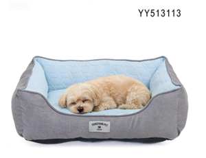 Cama de Lujo para Perros Yangyangpet de Terciopelo con Funda Extraíble y Lavable, Relleno de Espuma de Poliuretano, Forma Cuadrada, Diseño Sólido con Patrón de Dibujos Animados - Product Image 3