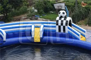 सीएच गर्म बिक्री फुटबॉल खेल मोबाइल Inflatable पानी पार्क बड़े पानी पूल Inflatable एक्वा पार्क मनोरंजन पार्क बिक्री के लिए