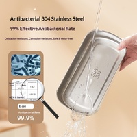 Bouilloire Électrique Portable pour Employés de Bureau, Double Paroi Isolée, Pot Intérieur en Acier Inoxydable 0,9 L, 36 W, Sans Besoin d'Ajouter de L'eau, Amovible