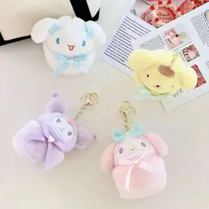 Groothandel Mijn Melodie En Kuromi Sanrioed Plushie Plushie Knuffels Sleutelhanger Schattige Sanrioed Sleutelhanger Pluche