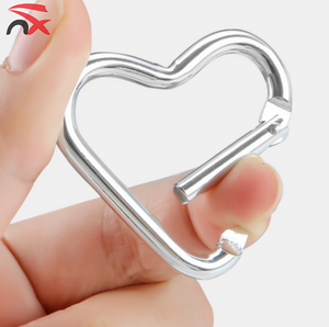 Meilleure vente vente en alliage d'aluminium en forme de coeur minuscule bouton escalade <span class=keywords><strong>mousqueton</strong></span> Clip porte-clés pour la promotion de l'approvisionnement - Product Image 3