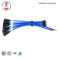 Câble de raccordement multi-branche étanche IP67 M12 vers RJ45 Cat5e pour bus CAN et DVR de véhicule, personnalisé CE, fabrication OEM