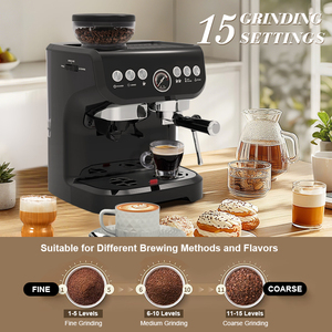 Machine à café expresso italienne de haute qualité, <span class=keywords><strong>cafetière</strong></span>, cappuccino - Product Image 5