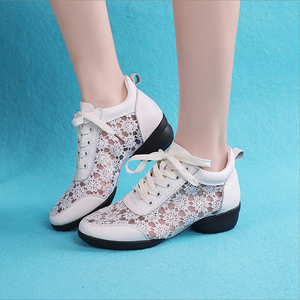 2025 7200096 femmes chaussures <span class=keywords><strong>danse</strong></span> carrée nouveau Design avec maille respirante femmes semelle en caoutchouc <span class=keywords><strong>danse</strong></span> Jazz chaussures - Product Image 5