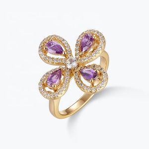 Las mejores joyas, accesorios de moda, flor púrpura personalizada, bonitas decoraciones para botellas de Perfume, Bling Croc Charms, anillo de amatista - Product Image 3