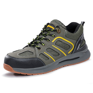 Scarpe Antinfortunistiche da Uomo Antiscivolo, Antiurto, Antiperforazione con Punta in Acciaio, Tomaia in Microfibra a Rete e Suola in Gomma - Product Image 1