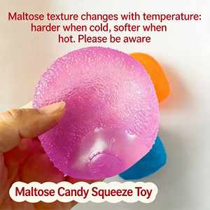 New <b>Squeeze</b> Sensory Toys Glowing Relief Squishy Fidget Toys Decompressed Funny Glitter Colorful Ice Cubes Stress <b>Balls</b> for Kids - Product Image 1
