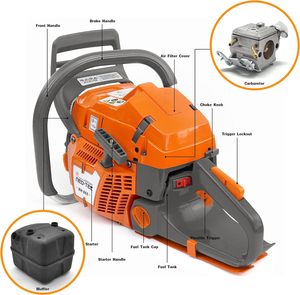 Motosierra de Gasolina NEOTEC OEM NH865 de 65cc para G365 con Barra y Cadena, 3.4KW, para Cortar Madera, NH865-18 65cc - Product Image 5