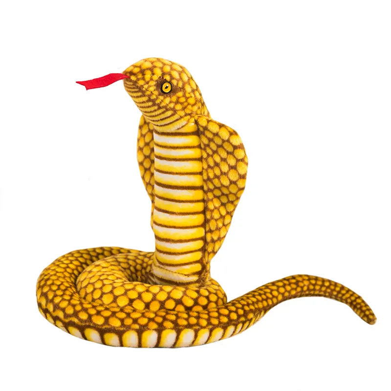 Realistic Cobra Long Big Snake Stuffed Animal Python Plush Toys Halloween Plush Toys Party Decoration