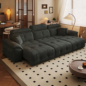 2025 कार्यात्मक इलेक्ट्रिक सोफा लिविंग रूम रिक्लियर बुद्धिमान आवाज रिट्रेटेबल एक्सटेंडेबल कंवर्टिबल एक सीट लेवरेंस - Product Image 2