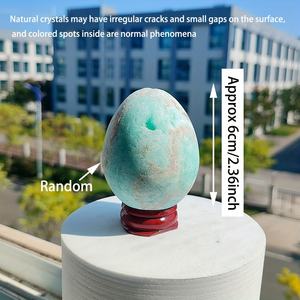 คริสตัลโฮลาคุณภาพสูง โมเดิร์น หินเฮมิมอร์ไฟต์รูปไข่แกะสลัก งานฝีมือหินฮวงจุ้ยสำหรับตกแต่งบ้านและเป็นของขวัญ - Product Image 2