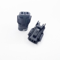 Conector de automoción hembra negro sellado de 2 vías serie SWP, 21-30-30 cm, 2 vías, 2 vías