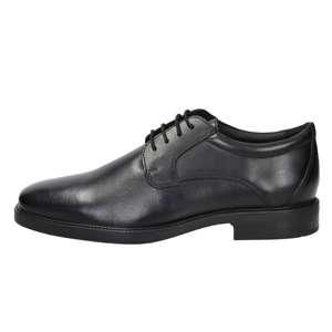 Chaussures habillées en cuir noir Geox pour homme, style Derby, talon de 2,5 cm, tailles 39, 40, 41, 42, 43, 44 - Product Image 1