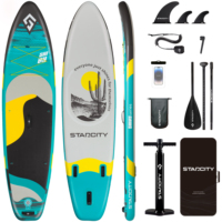 Fabrication en Chine SUP personnalisé Double couche 11 '* 33 ''* 6'' Stand up Paddle Board gonflable Sup Board eau surf sève