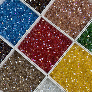 Multi Color Shiny Faceted Glass <strong>Beads</strong> Loose Spacer Bicone Crystals <strong>Beads</strong> for DIY Bracelet <strong>Jewelry</strong> <strong>Making</strong> Accessories - Product Image 1