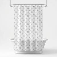 Rideaux de douche imperméables style vacances à la plage Xin Shu, séparation humide/sec, 100% PEVA, écologiques, anti-adhérents pour salle de bain