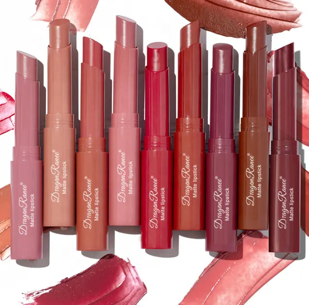 Son môi trang điểm Rose Matte Son môi không thấm nước tàn ác miễn phí tự nhiên hữu cơ vegan Son môi 12 màu sắc