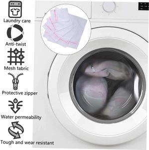 Sacs de lavage protecteurs pour lingerie et vêtements, en maille polyester avec fermeture éclair, tailles assorties, organisateur de vêtements - Product Image 3
