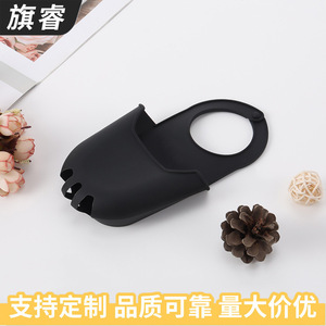 Silicone Sponge Dishcloth Storage Bag Black Drain Holder For Kitchen Sink Faucet Washbasin Minimalist Design - Product Image 5