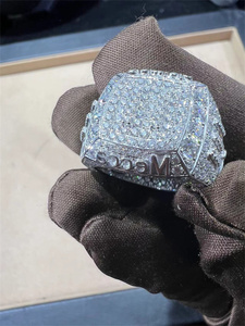 แหวนผู้ชายสั่งทำพิเศษจากจีน วัสดุ VVS มอยส์ซาไนต์ ทองคำแท้ 14K เงินสเตอร์ลิง - Product Image 2