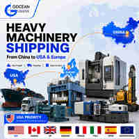 Logística de Exportación de Maquinaria, Transporte Marítimo de Contenedores Completos y Recogida Multimodal en Fábrica para Europa y América del Norte