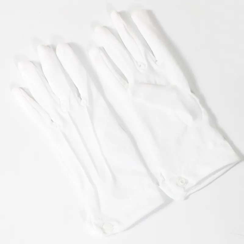 Luvas de mão para motoristas de joalheria, luvas brancas de boas-vindas, etiqueta de catering cerimonial, luvas de trabalho finas de algodão puro