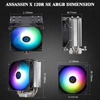 Thermalright Assassin X120 Refined SE ARGB CPU Air Cooler 4 Tubos de calor Disipador de calor Tecnología AGHP para caja