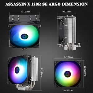 Thermalright Assassin X120 raffiné SE ARGB CPU refroidisseur d'air 4 tuyaux thermiques dissipateur de chaleur Technologie AGHP - Product Image 5