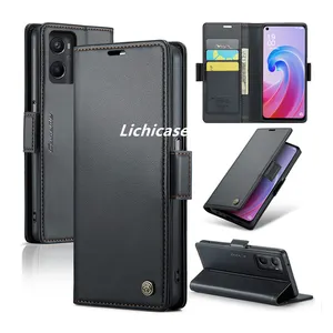 Lichicase Foldeable Design Wallet PU Leather Stand Phone Case For Oppo A79 Shockproof Soft Cover