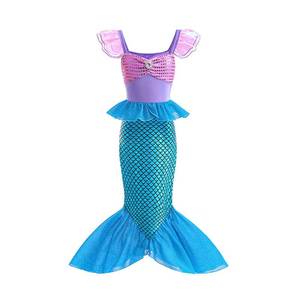 Vestido de Lentejuelas con Cola de Sirena para Niñas, Estilo Princesa, Sin Mangas, a la Moda, para Disfraces de TV y Películas, Marca HP - Product Image 3