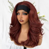 Perruques synthétiques à bandeau Kemy Hair Copper Latisha, texture naturelle, fibre résistante à la chaleur, perruque synthétique pour femmes noires