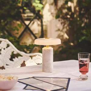 Lámpara de Mesa de Mármol de Lujo Creativa con Control Táctil, Lámpara de Mesa Inalámbrica Moderna Recargable de Piedra para Decoración del Hogar, para Bar, Cafetería - Product Image 5