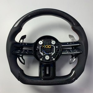 Volant en fibre de carbone pour <span class=keywords><strong>Mercedes</strong></span> Benz W206 W205 W204 W222 W223 W213 W177 W463 <span class=keywords><strong>AMG</strong></span> GT GLS63 GLE63 SL63 G63 <span class=keywords><strong>A45</strong></span> C63 E63 - Product Image 2