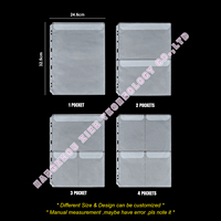 Pochette de rangement A4 semi-transparente en PVC givré avec fermeture éclair, 9 trous, pour recharges, personnalisable avec logo, pour feuilles mobiles, porte-cartes et notes