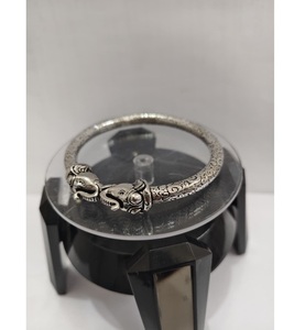 Silver Antique Oxidised Kada <b>Charm</b> <b>Bracelet</b> <b>for</b> Men Women with Traditional Craftsmanship Trendy India SUMAN SILVER JEWELLERS - Product Image 5