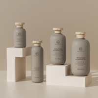Vente en gros de flacons de shampooing et d'après-shampooing en plastique gris, violet, rose et vert de 300 ml pour les matériaux d'emballage cosmétique